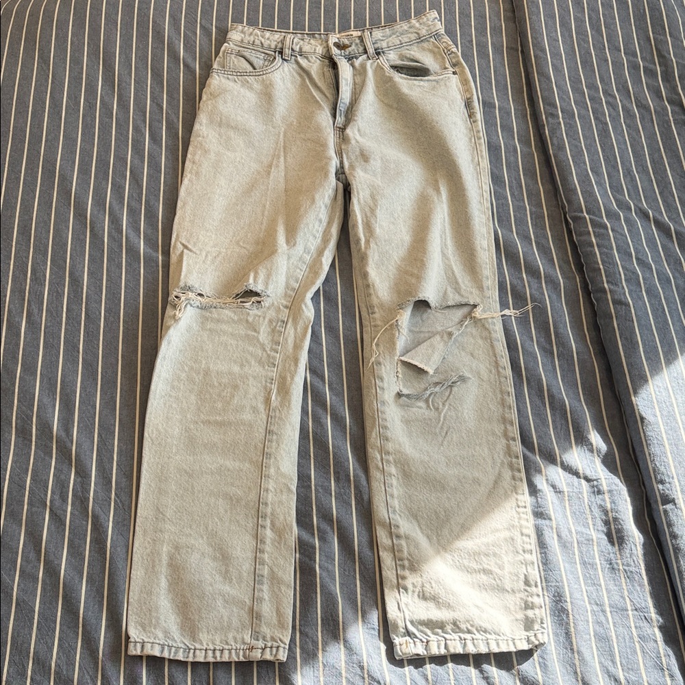 Distressed Light Blue Jeans